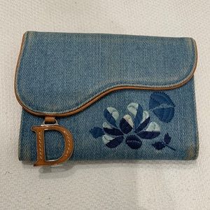 Dior denim wallet